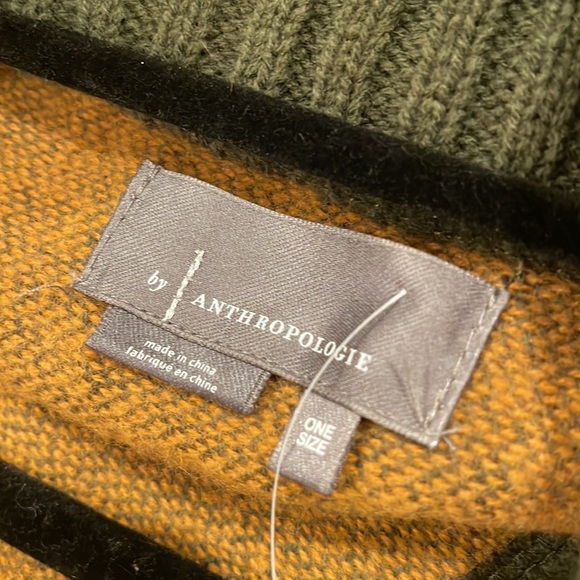 New Anthropologie Green Sweater Poncho - Picture 4 of 12